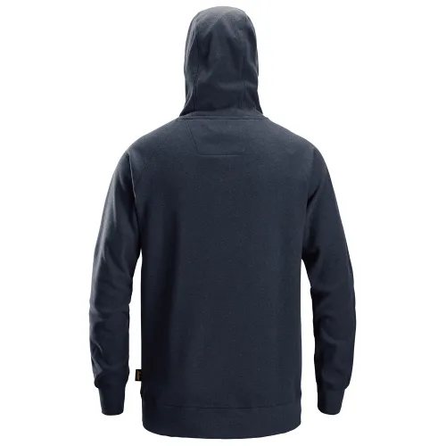 Bluza frotte Polartec z kapturem w kolorze ciemnoszarym, widoczna od tyłu. Prosty design z długimi rękawami i bez widocznych ozdób.