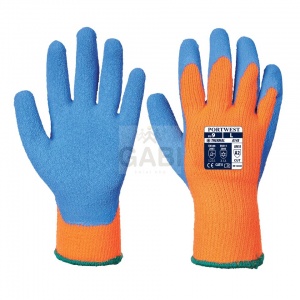 rękawiczki ocieplane niebiesko pomarańczowe
